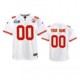 Camiseta Hombre NFL Kansas City Chiefs Personalizar Game Blanco Super Bowl LVII